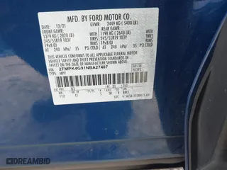 2022 Ford Edge SE with VIN 2FMPK4G91NBA27407, listed as a IAAI auction lot 41734342 with 30,559 mi miles. Bid and sale history available at carsss.com. Image 9.