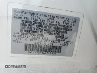 2016 Nissan Versa S with VIN 3N1CN7AP4GL915534, listed as a Copart auction lot 53499915 with 133,595 mi miles and Salvage Title. Bid and sale history available at carsss.com. Image 12.