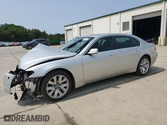 2004 BMW 7 Series 745Li with VIN WBAGN63444DS47664, listed as a Copart auction lot 71046044 with 144,598 mi miles and Salvage title. Bid and sale history available at DreamBid. Image 1.