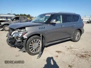 2017 Infiniti QX80 with VIN JN8AZ2NF4H9641442, listed as a Copart auction lot 88074485 with 105,822 mi miles and Salvage Title. Bid and sale history available at carsss.com. Image 1.