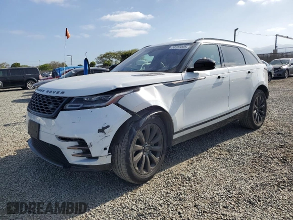 2018 Land Rover Range Rover Velar R-Dynamic SE z VIN SALYL2RX7JA773283, wystawiony jako Copart lot #53915005 z przebiegiem 79 396 mil mil oraz Szkoda całkowita • Salvage title. Historia ofert i sprzedaży dostępna na DreamBid. Obrazek 1.