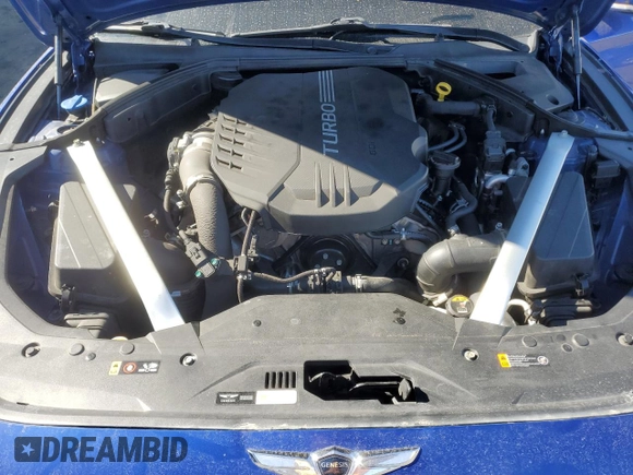 2019 Genesis G70 Advanced with VIN KMTG34LE2KU017061, listed as a Copart auction lot 46346405 with 95,592 mi miles and Salvage title. Bid and sale history available at DreamBid. Image 11.