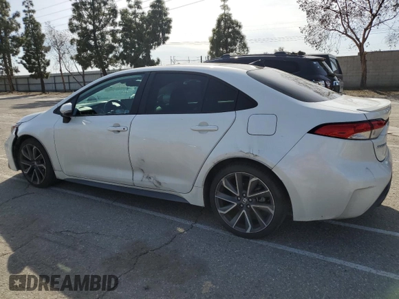 2021 Toyota Corolla SE with VIN 5YFP4MCE5MP082675, listed as a Copart auction lot 50195825 with 74,683 mi miles and Salvage Title. Bid and sale history available at carsss.com. Image 2.