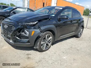 2021 Hyundai Kona Ultimate with VIN KM8K5CA54MU643998, listed as a Copart auction lot 59370584 with 33,087 mi miles and Salvage Title. Bid and sale history available at carsss.com. Image 1.