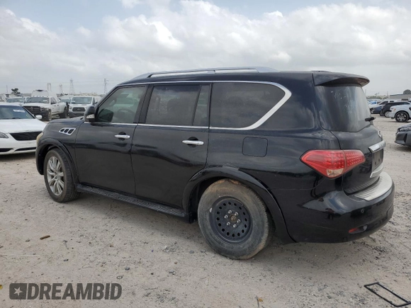 2012 Infiniti QX56 8-passenger with VIN JN8AZ2NDXC9715289, listed as a Copart auction lot 51847835 with 144,489 mi miles and Clean Title. Bid and sale history available at carsss.com. Image 2.