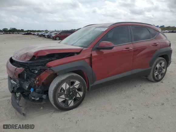 2024 Hyundai Kona SEL with VIN KM8HB3AB7RU104064, listed as a Copart auction lot 47754575 with 5,884 mi miles and Non Repairable. Bid and sale history available at carsss.com. Image 1.