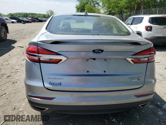 2020 Ford Fusion Titanium with VIN 3FA6P0D93LR180244, listed as a Copart auction lot 57102055 with 34,868 mi miles and Salvage title. Bid and sale history available at DreamBid. Image 6.
