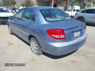 2005 Kia Rio with VIN KNADC125356385613, listed as a IAAI auction lot 41841381 with 91,273 mi miles. Bid and sale history available at carsss.com. Image 3.