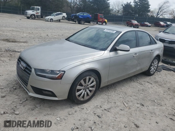 2014 Audi A4 Premium with VIN WAUBFAFL9EN023640, listed as a Copart auction lot 51312235 with 105,970 mi miles and Clean Title. Bid and sale history available at carsss.com. Image 1.