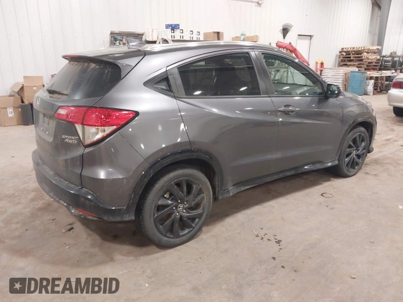 2022 Honda HR-V Sport with VIN 3CZRU6H13NM764581, listed as a IAAI auction lot 41206113 with 28,435 mi miles. Bid and sale history available at carsss.com. Image 4.