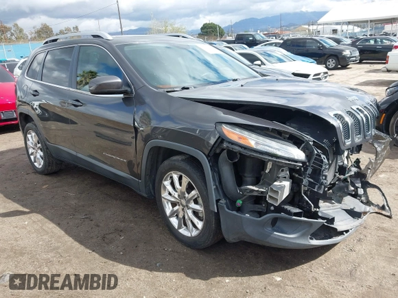 2016 Jeep Cherokee Limited with VIN 1C4PJLDS8GW233799, listed as a IAAI auction lot 41734376 with 114,187 mi miles. Bid and sale history available at carsss.com. Image 1.