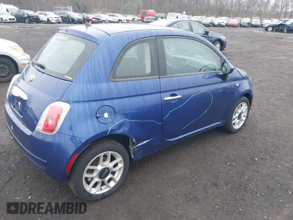 2013 FIAT 500 Pop with VIN 3C3CFFAR5DT592018, listed as a IAAI auction lot 41931582 with 156,194 mi miles. Bid and sale history available at carsss.com. Image 4.