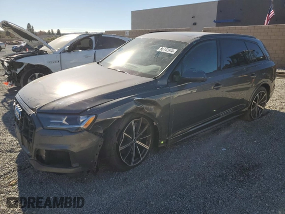2020 Audi Q7 Premium Plus with VIN WA1LXAF70LD002518, listed as a Copart auction lot 86742944 with 46,961 mi miles and Salvage Title. Bid and sale history available at carsss.com. Image 1.