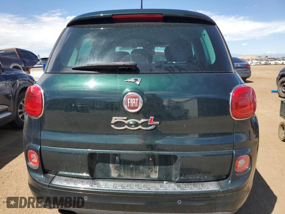 2014 FIAT 500L Lounge with VIN ZFBCFACH8EZ021946, listed as a Copart auction lot 68133844 with 104,017 mi miles and Salvage Title. Bid and sale history available at carsss.com. Image 6.