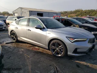 2023 Acura Integra w/A-Spec Package with VIN 19UDE4H39PA019449, listed as a Copart auction lot 75304824 with 25,704 mi miles and Salvage Title. Bid and sale history available at carsss.com. Image 4.