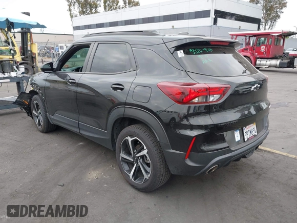 2022 Chevrolet TrailBlazer RS with VIN KL79MTSL9NB068181, listed as a IAAI auction lot 42099427 with 40,416 mi miles. Bid and sale history available at carsss.com. Image 3.