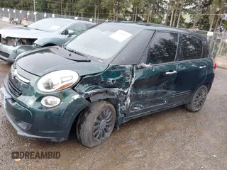 2014 FIAT 500L Easy with VIN ZFBCFABH9EZ003635, listed as a IAAI auction lot 41980367 with 89,957 mi miles. Bid and sale history available at carsss.com. Image 2.