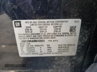2021 Buick Envision Preferred with VIN LRBFZMR46MD163553, listed as a Copart auction lot 47015195 with 100,035 mi miles and Salvage Title. Bid and sale history available at carsss.com. Image 13.