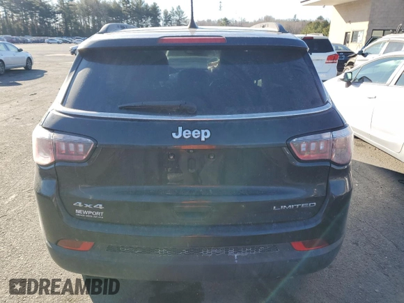 2018 Jeep Compass Limited with VIN 3C4NJDCB0JT245828, listed as a Copart auction lot 43236845 with 66,330 mi miles and Salvage Title. Bid and sale history available at DreamBid. Image 6.