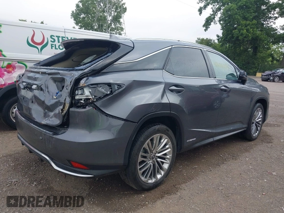 2022 Lexus RX 450h z VIN 2T2JGMDA7NC075586, wystawiony jako IAAI lot #42606238 z przebiegiem 39 423 mil mil oraz . Historia ofert i sprzedaży dostępna na DreamBid. Obrazek 4.