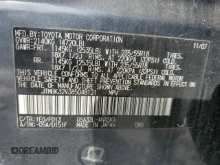 2008 Toyota RAV4 Sport with VIN JTMBK32V385048121, listed as a Copart auction lot 44630965 with 171,767 mi miles and Salvage Title. Bid and sale history available at carsss.com. Image 15.