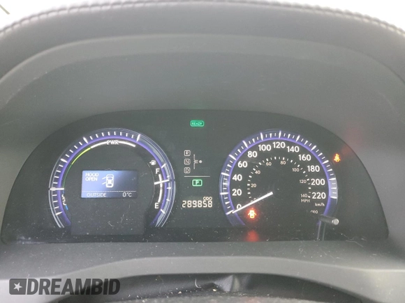 2010 Lexus HS 250h with VIN JTHBB1BA4A2004412, listed as a Copart auction lot 46927045 with 289,858 mi miles and Salvage Title. Bid and sale history available at DreamBid. Image 9.