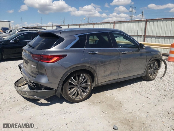 2022 Infiniti QX50 LUXE with VIN 3PCAJ5BB4NF118817, listed as a Copart auction lot 69225994 with 31,924 mi miles and Salvage Title. Bid and sale history available at carsss.com. Image 3.
