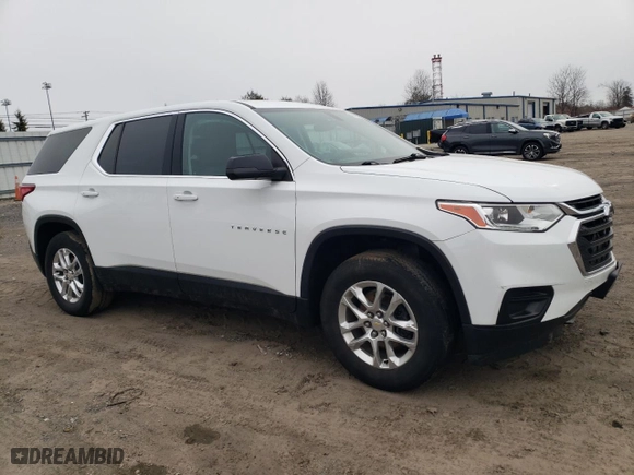 2021 Chevrolet Traverse LS with VIN 1GNEVFKW2MJ179547, listed as a Copart auction lot 45479365 with 43,459 mi miles and Salvage Title. Bid and sale history available at carsss.com. Image 4.