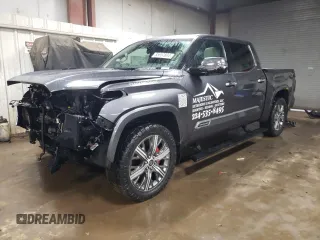 2023 Toyota Tundra Capstone Hybrid with VIN 5TFVC5DB9PX027611, listed as a Copart auction lot 85657804 with 58,052 mi miles and Salvage title. Bid and sale history available at DreamBid. Image 1.
