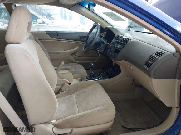 2005 Honda Civic Cpe VP with VIN 1HGEM21165L016353, listed as a IAAI auction lot 41500443 with 151,588 mi miles. Bid and sale history available at carsss.com. Image 5.