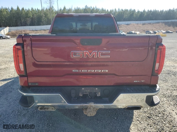 2019 GMC Sierra 1500 SLT with VIN 3GTU9DED2KG265625, listed as a Copart auction lot 45293105 with 112,137 mi miles and Salvage Title. Bid and sale history available at carsss.com. Image 6.