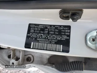 2020 Hyundai Venue SE with VIN KMHRB8A34LU018437, listed as a Copart auction lot 53122505 with 64,674 mi miles and Salvage title. Bid and sale history available at DreamBid. Image 13.
