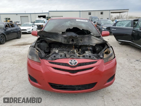 2008 Toyota Yaris with VIN JTDBT923881193337, listed as a Copart auction lot 51837635 with 0 mi miles and Salvage Title. Bid and sale history available at carsss.com. Image 5.