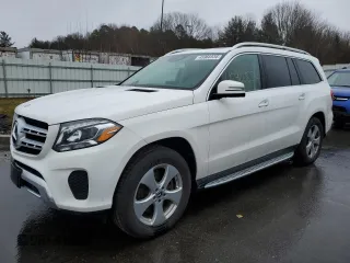 2019 Mercedes-Benz GLS 450 with VIN 4JGDF6EE6KB219247, listed as a Copart auction lot 45966534 with 59,464 mi miles and . Bid and sale history available at DreamBid. Image 1.