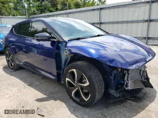 2022 Kia EV6 GT-Line with VIN KNDC4DLC9N5036908, listed as a Copart auction lot 64678594 with 47,518 mi miles and Salvage Title. Bid and sale history available at carsss.com. Image 4.
