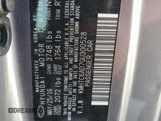 2016 Hyundai Veloster z VIN KMHTC6AD7GU300528, wystawiony jako Copart lot #57501955 z przebiegiem 72 437 mil mil oraz Szkoda całkowita • Salvage title. Historia ofert i sprzedaży dostępna na DreamBid. Obrazek 12.