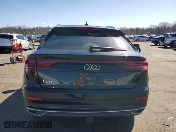 2019 Audi Q8 Prestige with VIN WA1CVAF14KD017958, listed as a Copart auction lot 57843655 with Not provided miles and Salvage title. Bid and sale history available at DreamBid. Image 6.