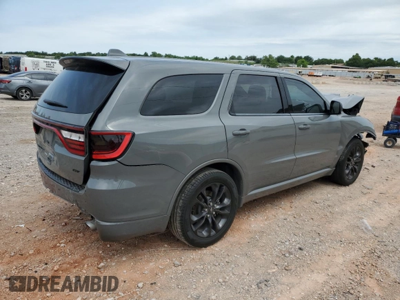 2022 Dodge Durango GT Plus with VIN 1C4RDHDG5NC203554, listed as a Copart auction lot 57697905 with 36,482 mi miles and Salvage title. Bid and sale history available at DreamBid. Image 3.