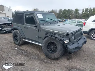 2021 Jeep Wrangler Sport S with VIN 1C4GJXAN9MW768559, listed as a IAAI auction lot 41238254 with 18,191 mi miles and . Bid and sale history available at DreamBid. Image 1.