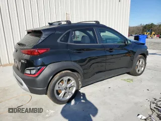 2023 Hyundai Kona SEL with VIN KM8K32ABXPU974059, listed as a Copart auction lot 46161695 with 29,762 mi miles and Salvage Title. Bid and sale history available at DreamBid. Image 3.