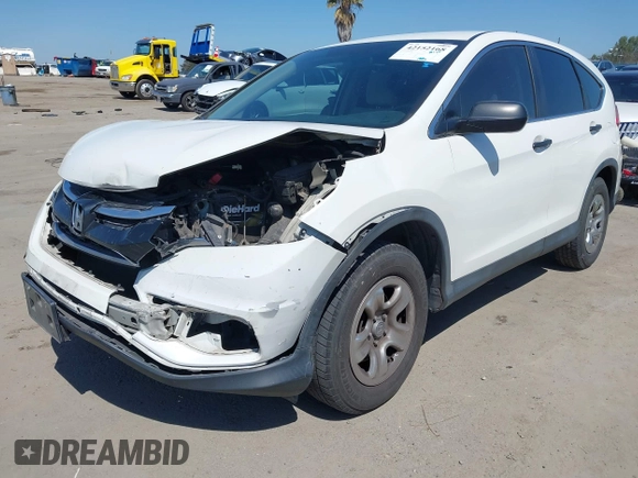 2015 Honda CR-V LX with VIN 5J6RM3H38FL001426, listed as a IAAI auction lot 42152168 with 185,657 mi miles and . Bid and sale history available at carsss.com. Image 2.