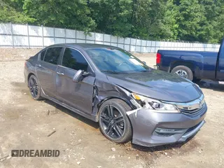 2016 Honda Accord Sport with VIN 1HGCR2F55GA095341, listed as a IAAI auction lot 42475410 with 154,470 mi miles and . Bid and sale history available at DreamBid. Image 6.