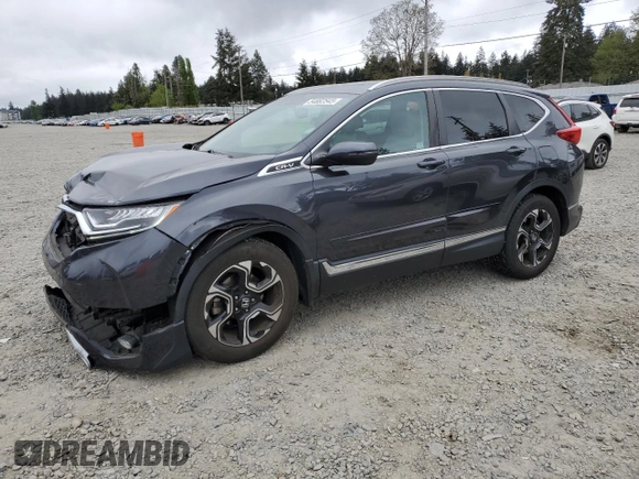 2018 Honda CR-V Touring with VIN 7FARW2H90JE055060, listed as a Copart auction lot 54882545 with 56,395 mi miles and Salvage Title. Bid and sale history available at carsss.com. Image 1.