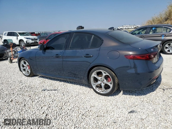 2019 Alfa Romeo Giulia Ti Sport with VIN ZARFAMBN6K7603610, listed as a Copart auction lot 74550354 with 46,722 mi miles and Salvage Title. Bid and sale history available at carsss.com. Image 2.