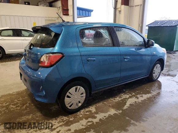 2023 Mitsubishi Mirage ES with VIN ML32AUHJ4PH001693, listed as a Copart auction lot 54313325 with 40,622 mi miles and Salvage title. Bid and sale history available at DreamBid. Image 3.
