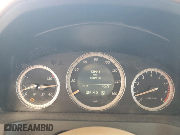 2008 Mercedes-Benz C 300 Sport with VIN WDDGF54X18F132281, listed as a Copart auction lot 63019685 with 188,914 mi miles and Salvage title. Bid and sale history available at DreamBid. Image 9.