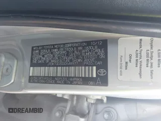 2013 Toyota Yaris L with VIN JTDKTUD30DD548977, listed as a IAAI auction lot 42187750 with 213,377 mi miles and . Bid and sale history available at DreamBid. Image 9.