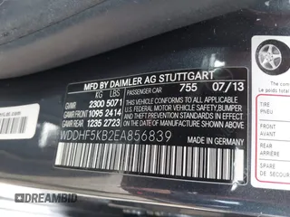2014 Mercedes-Benz E 350 Sport с VIN WDDHF5KB2EA856839, выставлен на аукционе IAAI как лот 41752903 с пробегом 133 806 миль миль и . История ставок и продаж доступна на DreamBid. Изображение 9.