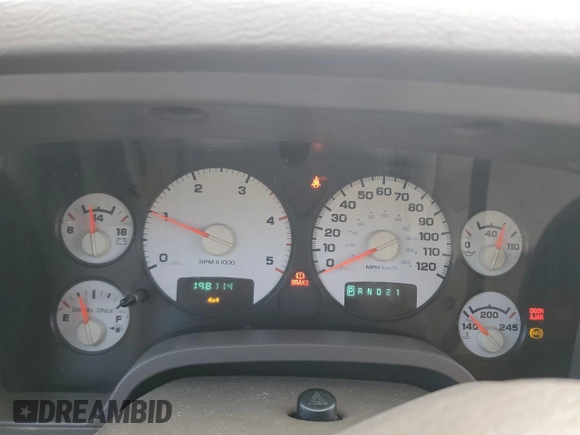 2003 Dodge Ram 2500 ST with VIN 3D7KU28643G767986, listed as a Copart auction lot 44904675 with 198,114 mi miles and Salvage Title. Bid and sale history available at carsss.com. Image 9.