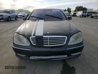 2002 Mercedes-Benz S 5.0L with VIN WDBNG75J32A295134, listed as a Copart auction lot 48179615 with 218,048 mi miles and Salvage Title. Bid and sale history available at carsss.com. Image 5.